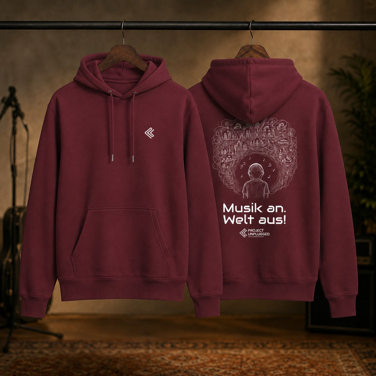 Musik an. Welt aus. – Hoodie