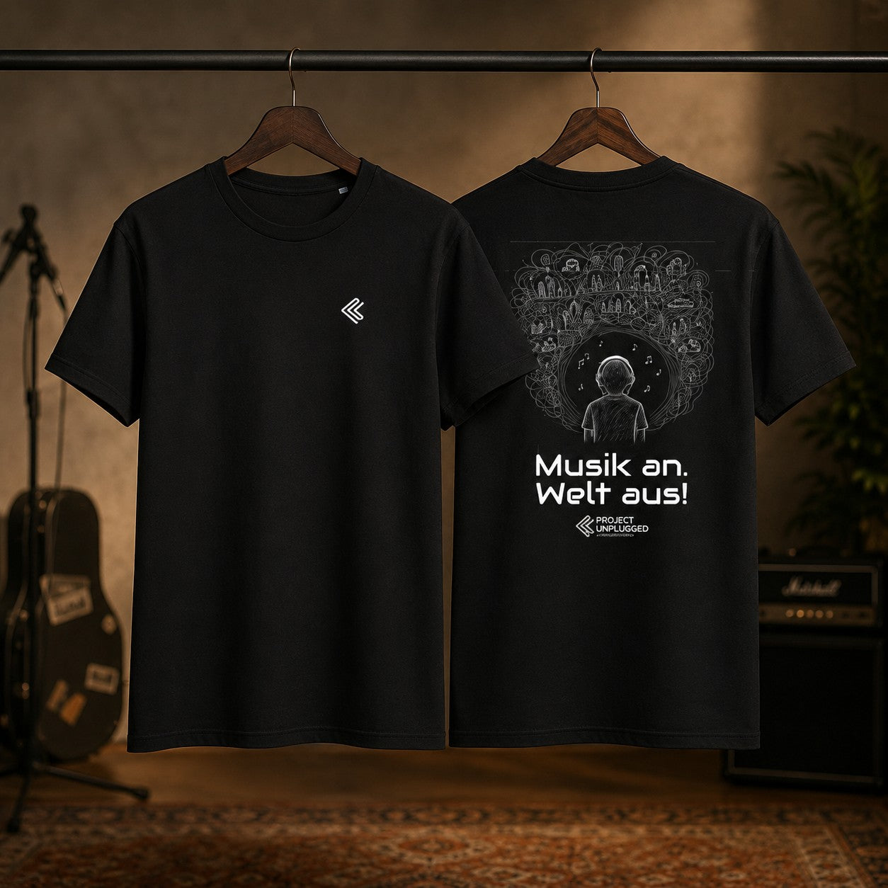 Musik an. Welt aus. – T-Shirt
